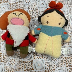 Grumpy and Snow White plushes
